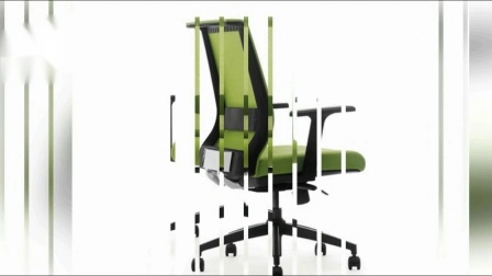 팔과 바퀴를 가진 현대 우수한 메시 직물 회전대 인간 환경 공학 사무실 의자 MID 뒤 직원 의자